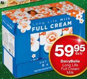 DairyBelle Long Life Full Cream Milk-6x1L