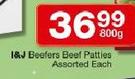 I&J Beefers Beef Patties Assorted-800g