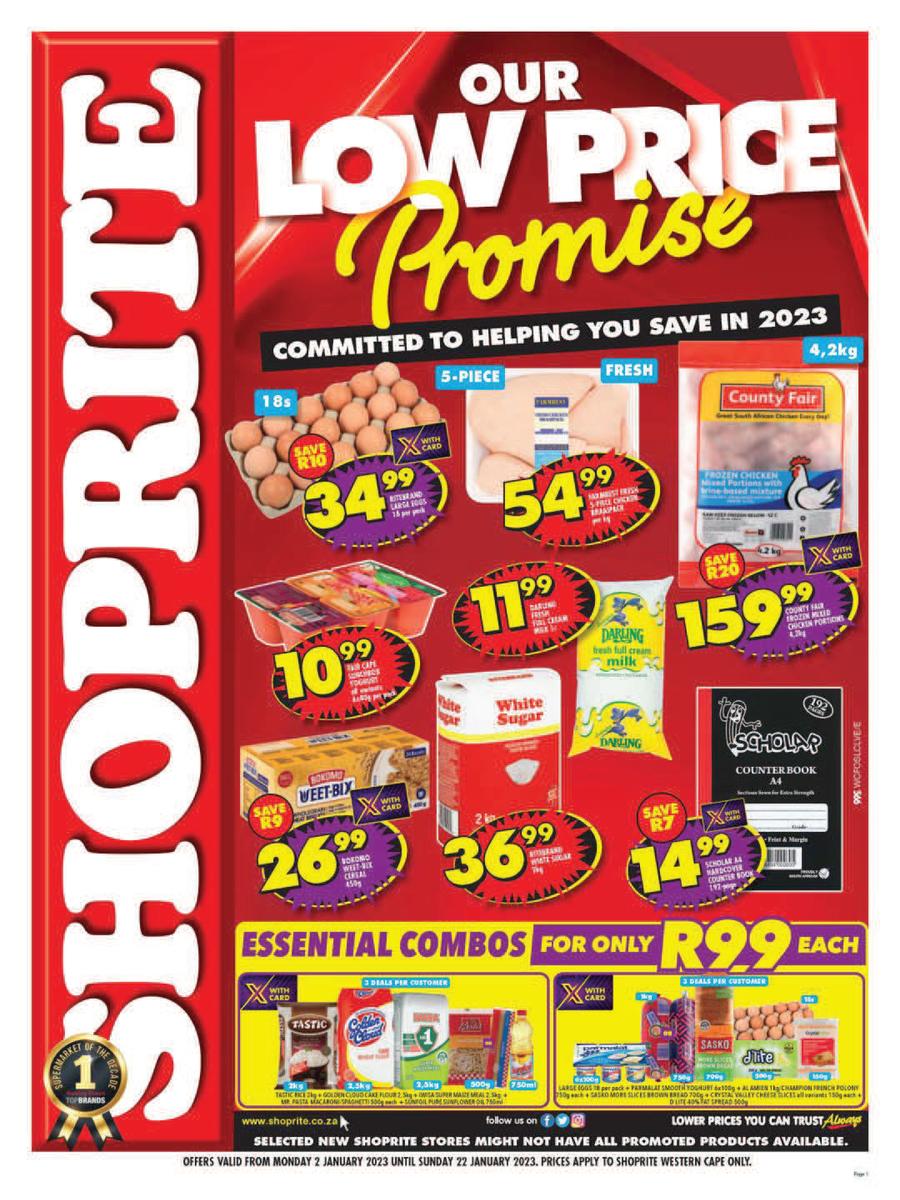 Shoprite Western Cape Our Low Price Promise (2 January 22 January