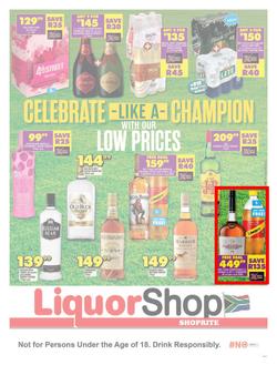 Shoprite Liquor Western Cape : Celebrate Like A Champion (24 August - 10 September 2023), page 1