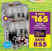 Xtreme Energy Cider-For 2 x 6 x 440ml Cans