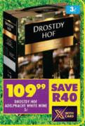 Drostdy HOF Adelpracht White Wine-3Ltr