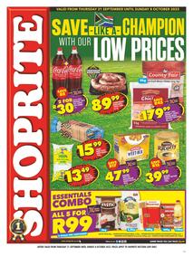 Shoprite Western Cape : Low Price Champs (21 September - 08 October 2023)