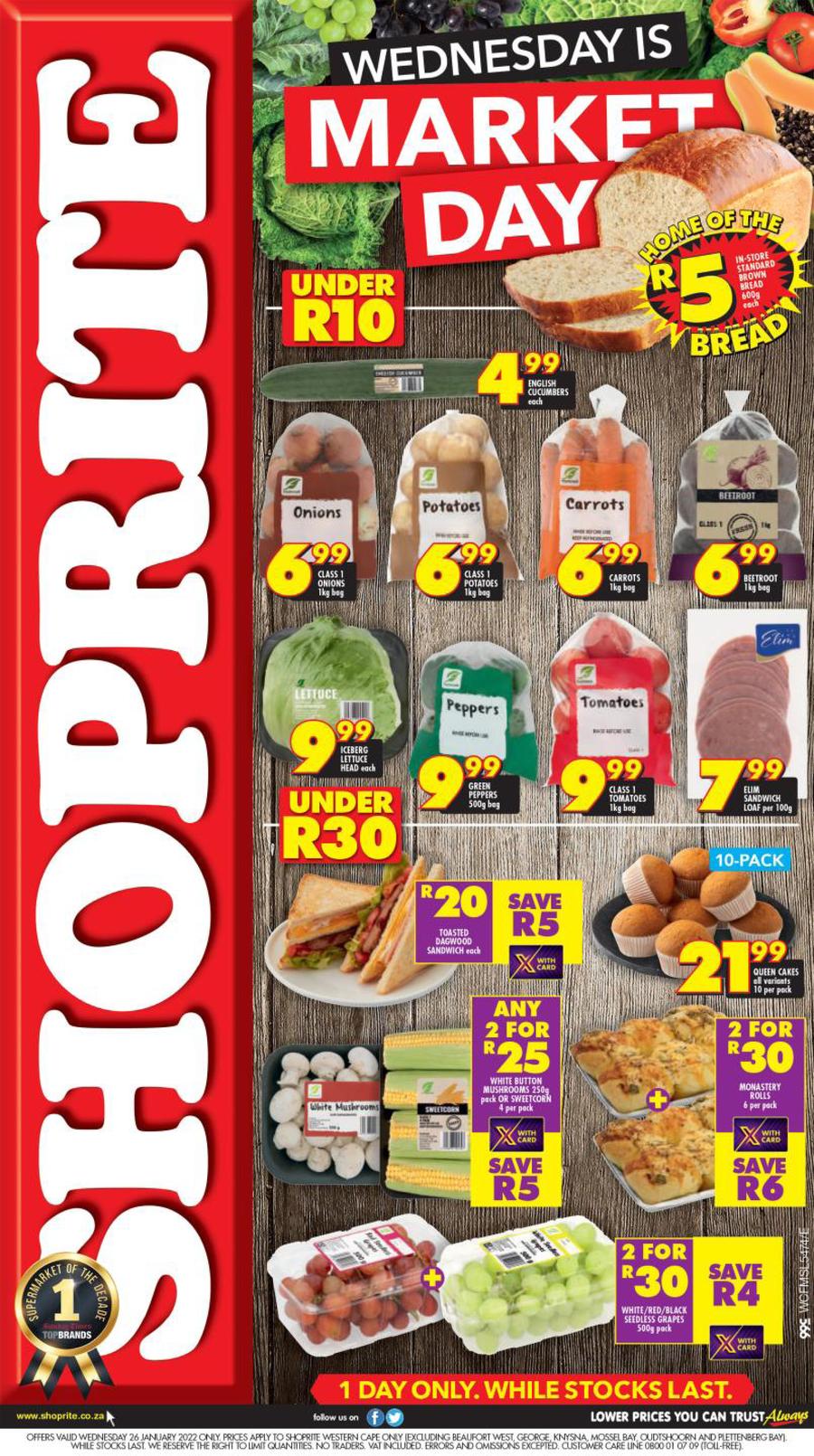 Shoprite Western Cape : Wednesday Is Market Day (26 January 2022 Only ...