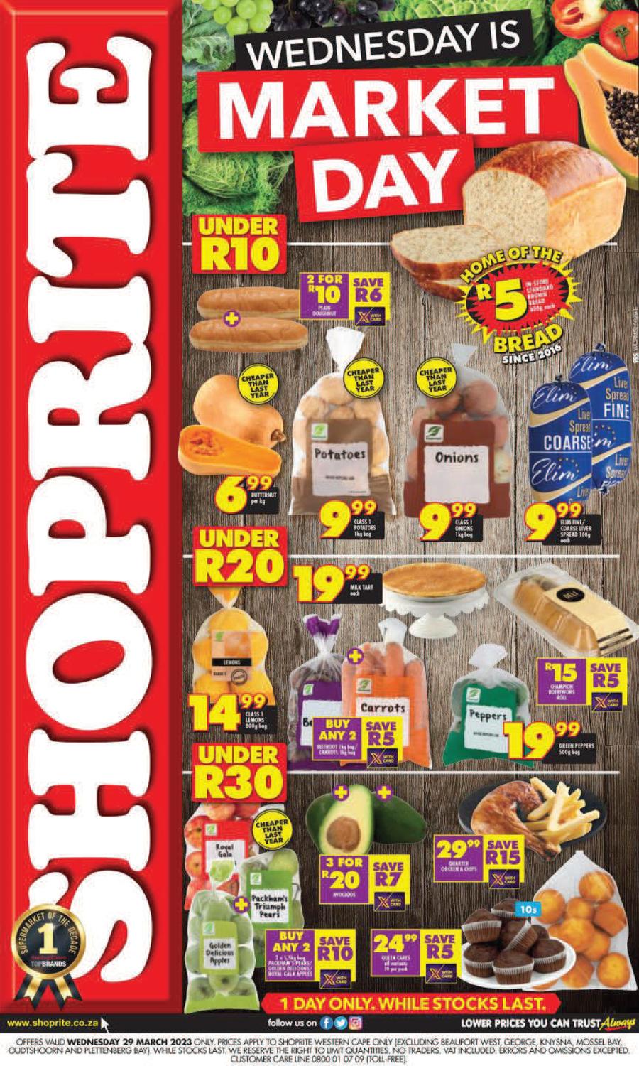 Shoprite Western Cape : Wednesday Is Market Day (29 March 2023 Only ...