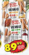 Rainbow Simply Chicken Original Viennas-1Kg Each