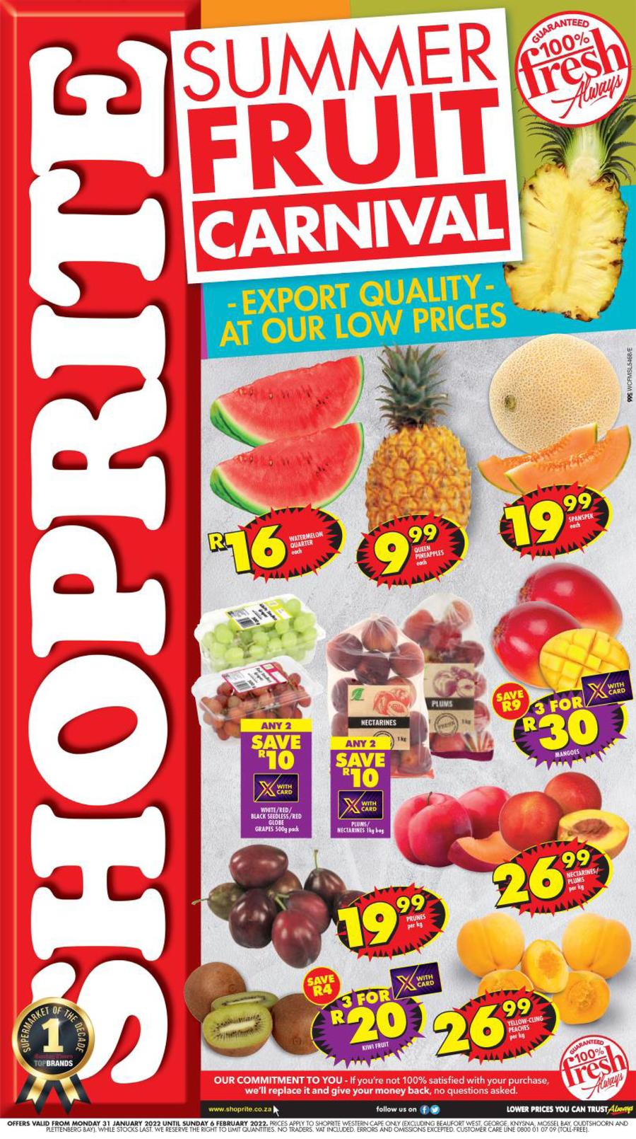 Shoprite Western Cape : Summer Fruit Carnival (31 January - 06 February ...