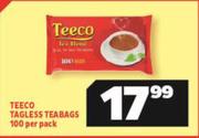 Teeco Tagless Teabags-100 Per Pack