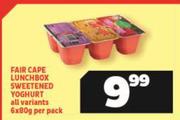 Fair Cape Lunchbox Sweetened Yoghurt (All Variants)-6 x 80g Per Pack