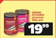 Ubrand Pilchards (All Variants)-400g Each