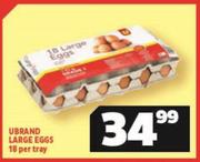 UBrand Large Eggs-18 Per Tray