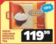 Spekko Long Grain Parboiled White Rice-10Kg
