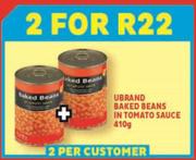 UBrand Baked Beans In Tomato Sauce-For  x 410g