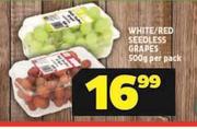 White/ Red Seedless Grapes-500g Per Pack
