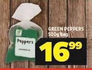 Green Peppers-500g Bag