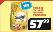 Sunlight 2 In 1 Hand Washing Powder-2Kg