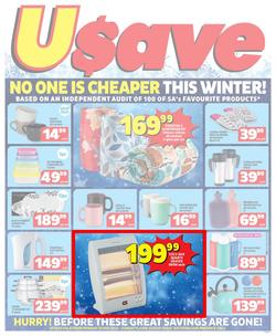 Usave Western Cape : No One Is Cheaper This Winter (22 May - 11 June 2023), page 1