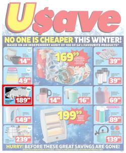 Usave Western Cape : No One Is Cheaper This Winter (22 May - 11 June 2023), page 1
