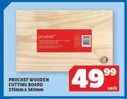 Prochef Wooden Cutting Board 215mm x 340mm-Each