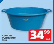 Cenplast Plastic Basin 55cm-Each