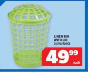 Linen Bin With Lid All Variants-Each