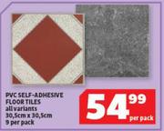 PVC Self Adhesive Floor Tiles All Variants 9 Per Pack-30.5cm x 30.5cm