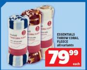 Essentials Throw Coral Fleece All Variants-Each