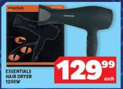 Essentials Hair Dryer 1200W-Each
