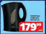 Essentials 1.7L Cordless Kettle-Each