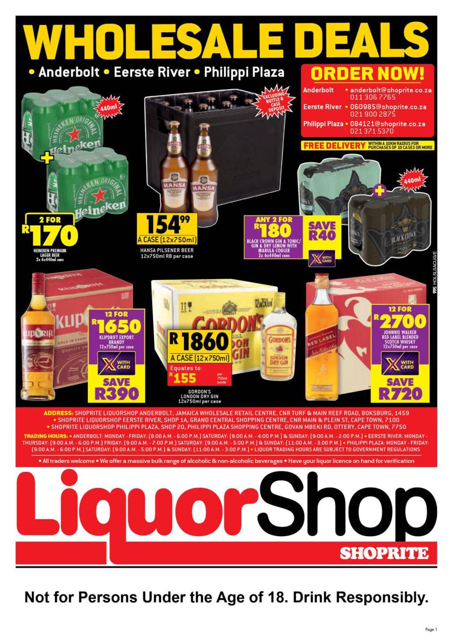 Shoprite Liquor Anderbolt, Eerste River & Philippi Plaza Wholesale