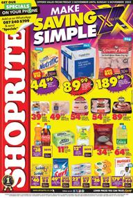 Shoprite Western Cape : Make Savings Simple (3 November - 5 November 2023)