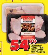 Country Fair Farbest Fresh 5-Piece Chicken Braai Pack-Per Kg