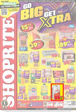 Shoprite Western Cape : Go Big Get Xtra (31 October - 03 November 2024), page 1