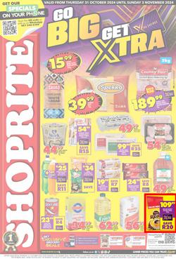 Shoprite Western Cape : Go Big Get Xtra (31 October - 03 November 2024), page 1