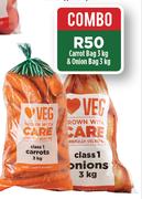 Carrot Bag 3Kg & Onion Bag 3Kg-Combo
