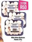 White Button Mushroom Punnets-3x250g