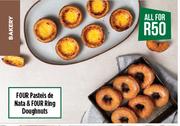 Four Pasteis De Nata & Four Ring Doughnuts-For All