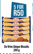 De Vries Ginger Biscuits-5 x 200g