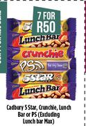 Cadbury 5 Star, Crunchie, Lunch Bar Or PS (Excluding Lunch Bar Max)-For 7