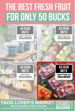 Food Lover's Market Kwa-Zulu Natal : The Best Fresh Fruit For Only 50 Bucks (24 August - 30 August 2020), page 1