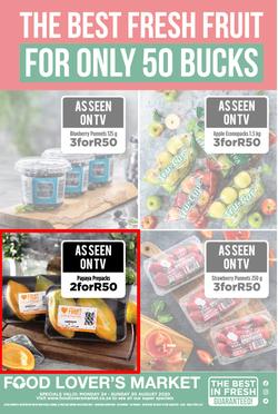 Food Lover's Market Kwa-Zulu Natal : The Best Fresh Fruit For Only 50 Bucks (24 August - 30 August 2020), page 1
