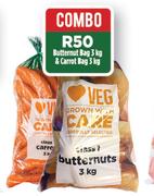 Butternut Bag 3Kg & Carrot Bag 3Kg -Combo