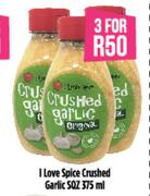 I Love Spice Crushed Garlic SQZ-3 x 375ml