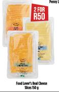 Food Lover's Real Cheese Slices-2 x 150g