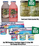 Any Two Parmalat Or Yumchums Yoghurt 6's & Any Two Steri Stumpie 350ml/250ml