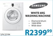 Samsung White Washing Machine-6kg