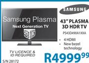 Samsung 43" Plasma 3D HDR TV(PS43D490A1XXA)