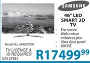 Samsung 46" LED Smart 3D TV(UA46D7000)