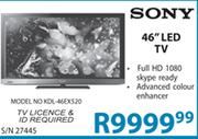 Sony 46" LED TV(KDL-46EX520)