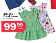 Baby Girls 2 Pack Dresses (0-24 Months)-Each